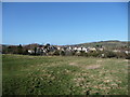 Winchcombe viewed from the east side of the River Isbourne.