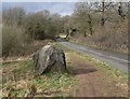 SK5208 : Granite boulder along Newton Linford Lane by Mat Fascione