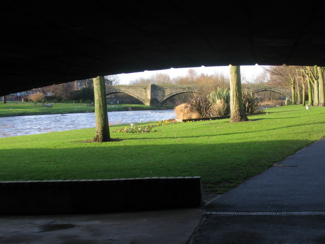View towards the Roman Bridge at Musselburgh