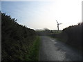 Bend in the road south of Trysglwyn Fawr