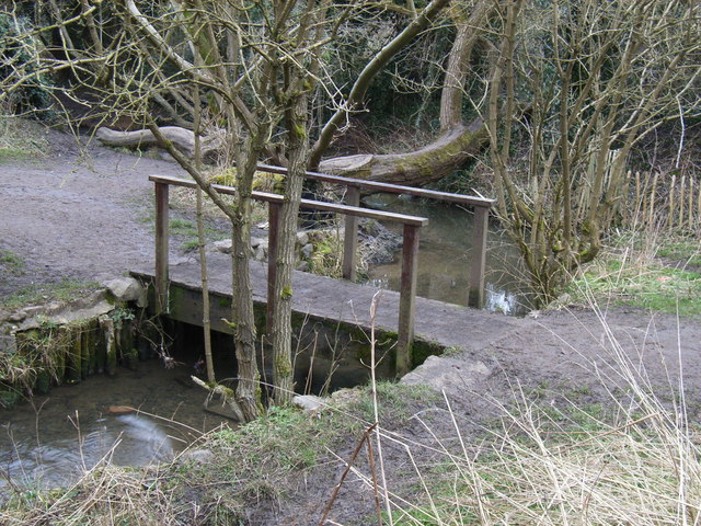 Footbridge across Evington Brook