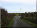 Approaching Pen-y-gadfa crossroads from the west