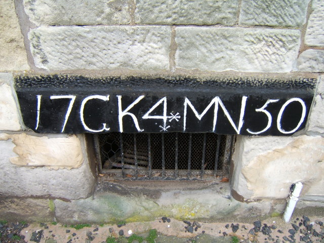 Lintel showing date of marriage/house-building