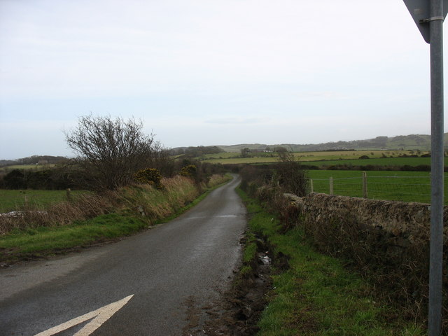 The Llaneuddog road at Pen-y-lon crossroads
