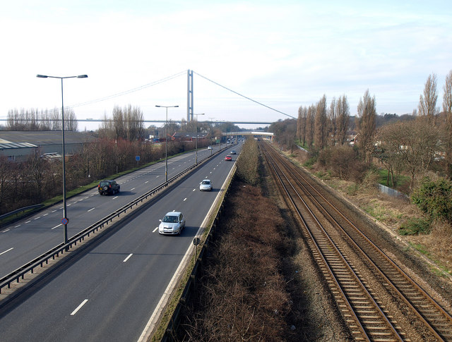 The A63 and Main Line into Hull