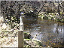 NJ3339 : Looking upstream Dullan Water by Stanley Howe