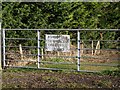 Gate to football ground, Chuley Hill