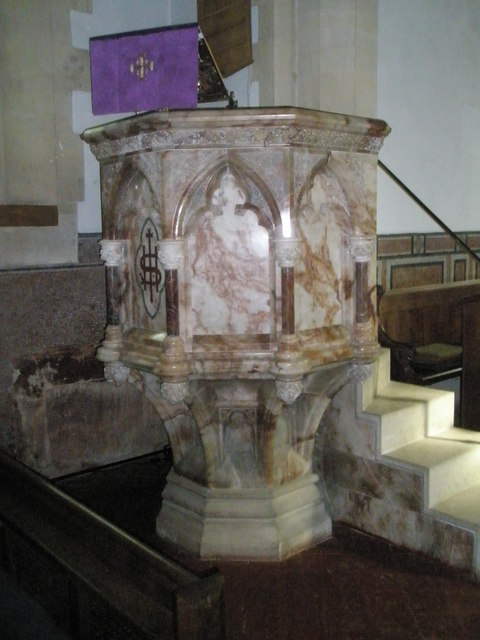 The pulpit at Holy Trinity, Blendworth