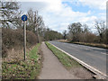 Shared use footpath alongside the A428