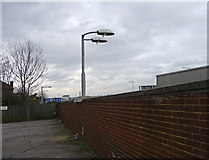 TL3600 : Wall beside M25 Waltham Cross, Hertfordshire by Christine Matthews