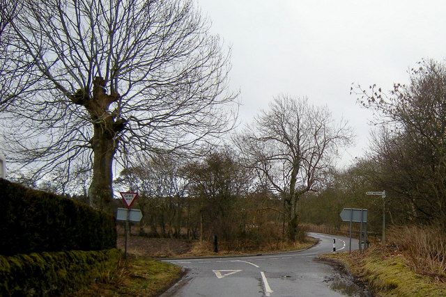 Baldoukie Road at its junction with Tannadice / Justinhaugh Road