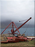 NG1247 : Crane at the jetty by Richard Dorrell