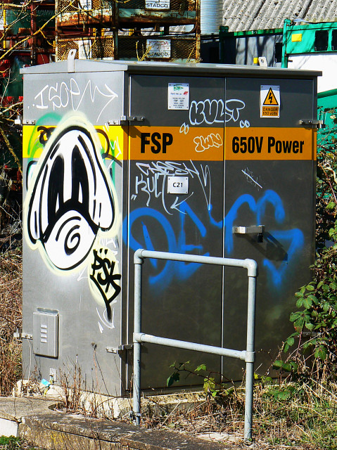 Lineside electricity box, Purton