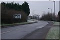 Approach to the roundabout on the A429