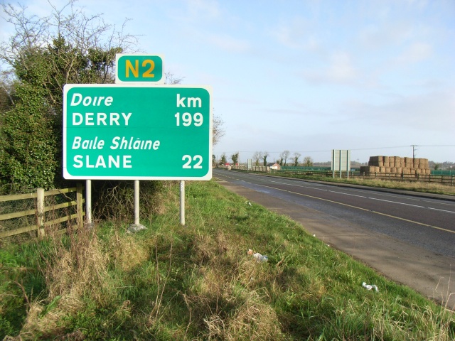 Road sign at Rath, near Ashbourne, Co. Meath