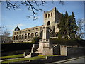 NT6520 : Jedburgh War Memorial and Abbey by Mark Hope