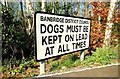 Dog sign, Havelock Park, Banbridge