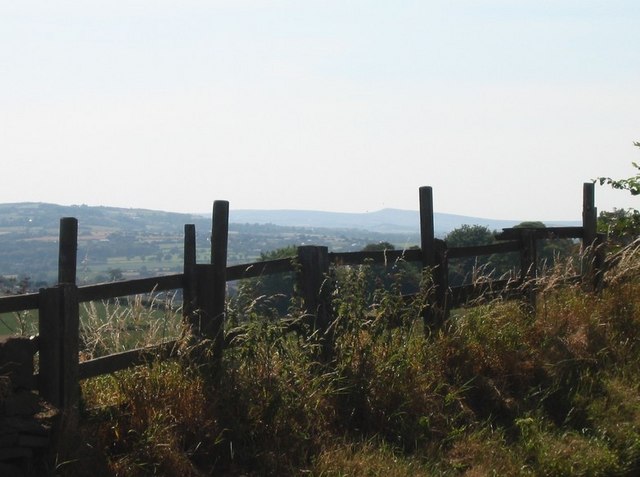 View from High Hoyland over to Pennines