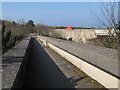 Brutalist footbridge