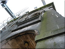 SH5571 : The southern pillar of Pont y Borth by Eric Jones