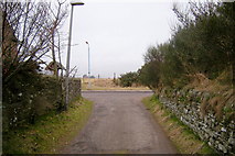 NO4751 : Track from the A932 approaching the Forfar / Montrose Road (B9113) by Alan Morrison
