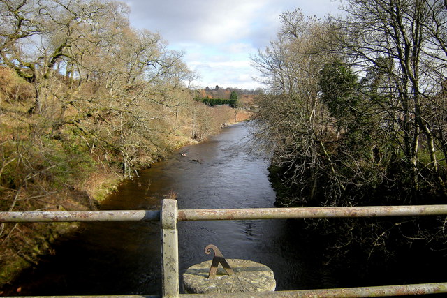 View of River South Esk from the old Shielhill Bridge
