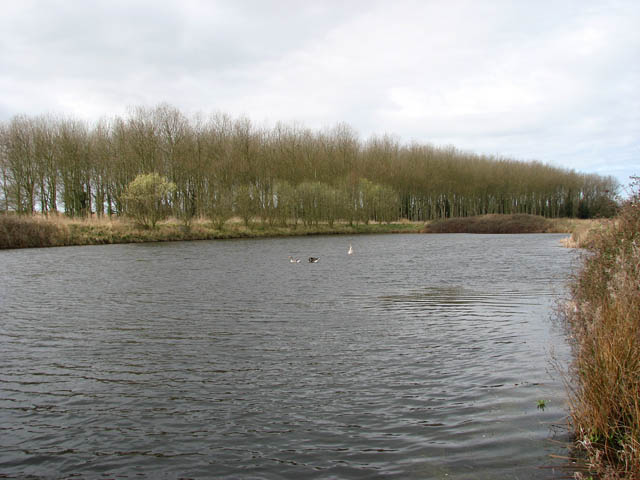 The northwestern edge of the reservoir