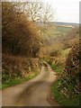 Lane past Trusham Quarry