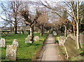 Path through churchyard