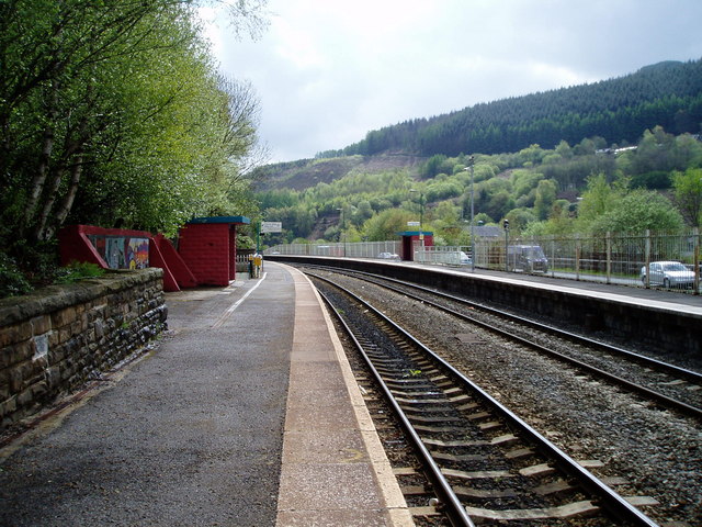 Trehafod Station looking east