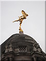 Golden statue of Ariel on The Bank of England, Prince