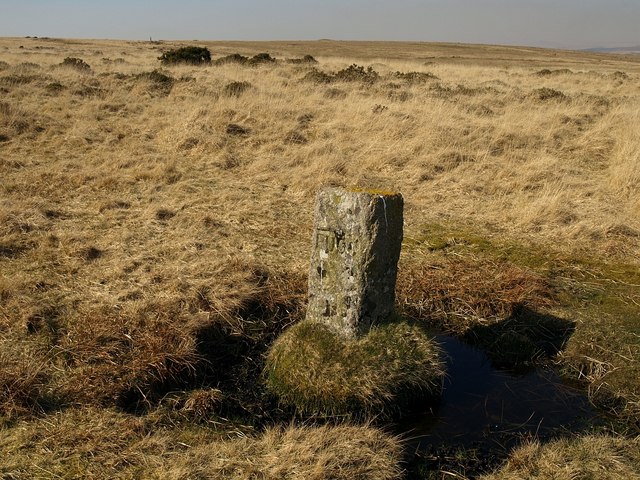 Boundary stone, Holne Moor