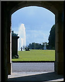 SK2670 : Chatsworth House - View south across the lawn and central fountain to the Emperor Fountain by Mick Lobb