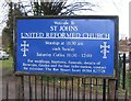 St Johns United Reformed Church sign