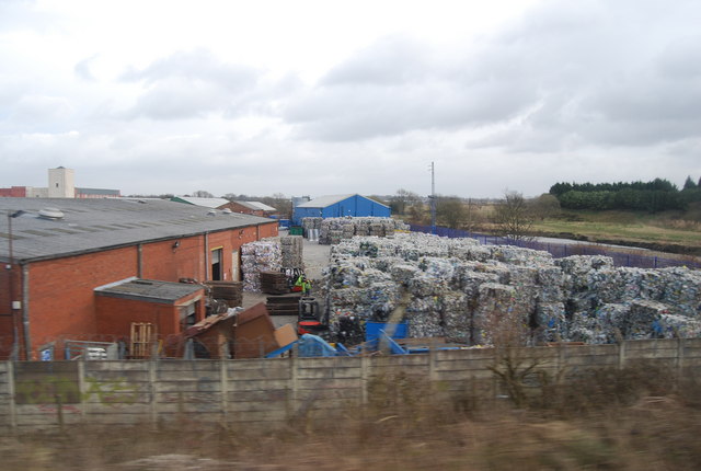 Bales of paper to recycle © N Chadwick :: Geograph Britain and Ireland