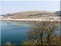 SP9414 : View of Pitstone Hill across the Chalk Quarry Lake by Chris Reynolds