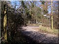 Footpath crosses road junction