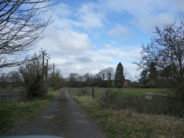 Public Footpath and drive to West Court