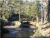 SN5710 : Ford and Footbridge over the River Gwili by George Causley
