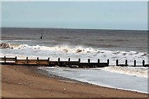 TA2047 : Groynes on the beach looking north by roger geach