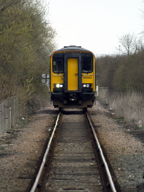 A Train approaches Barton Station