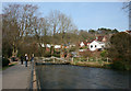 Footbridge over the River Itchen, near The Soke