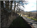 Lane and wall surrounding Swinton Park