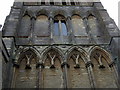 Stone carvings on Raunds church tower