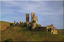 SY9582 : Corfe Castle from West Hill by Mike Searle
