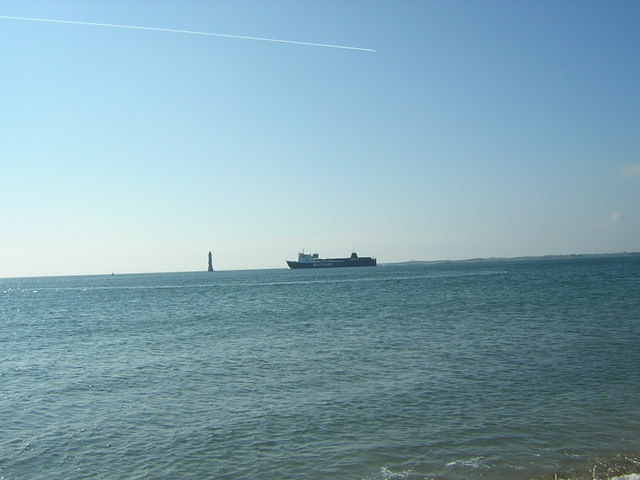 Freighter and Lighthouse at Cranfield.