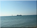 Freighter and Lighthouse at Cranfield.