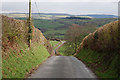 Minor road heading towards Llanfihangel y Creuddyn