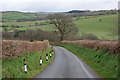 Minor road approaching the cwm of the Nant Llanfihangel