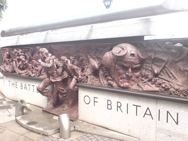 Memorial to The Battle Of Britain on The Embankment.